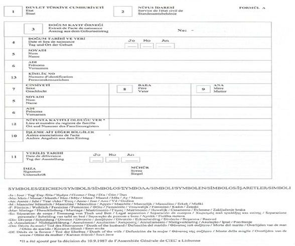 Doğum Belgesi Tercüme