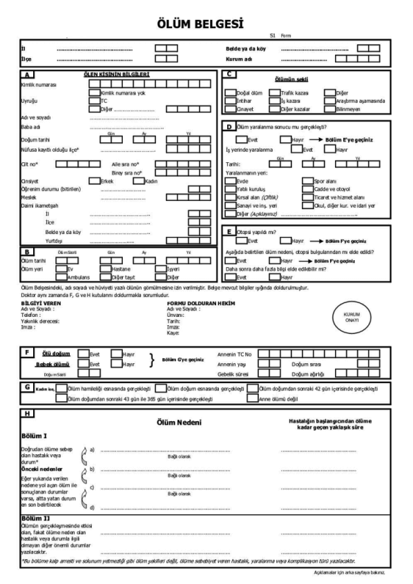 Formula C death certificate